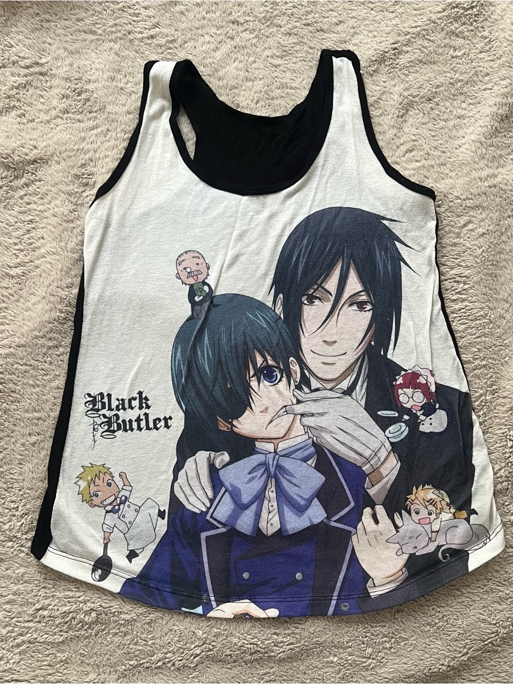 Hot Topic Black Butler Tank Top XS